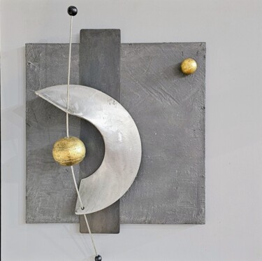Sculpture titled "Tableau sculpture "…" by Béatrice Choury, Original Artwork, Metals