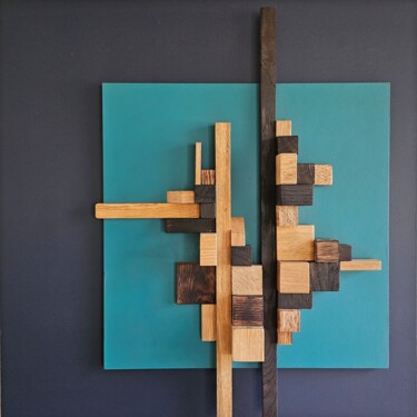 Skulptur mit dem Titel "Tableau sculpture v…" von Béatrice Choury, Original-Kunstwerk, Holz