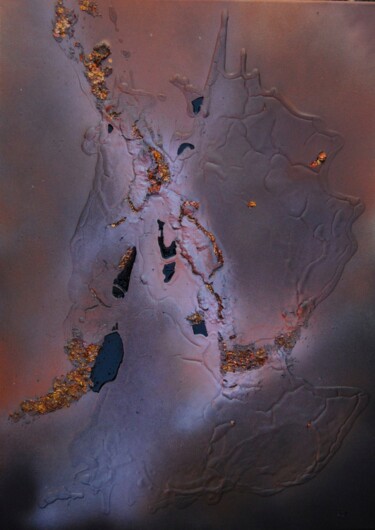 Peinture intitulée "Déchirure terrestre…" par Beuz Art, Œuvre d'art originale, Huile