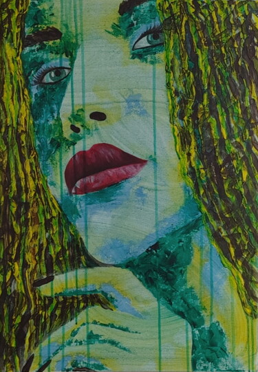 Peinture intitulée "Face B" par Bev Smith Martin, Œuvre d'art originale, Acrylique