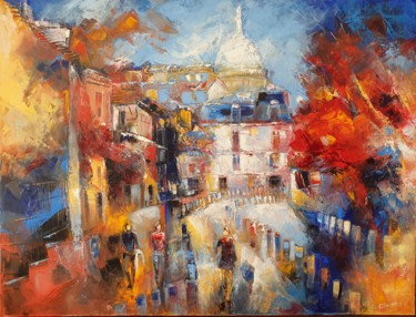 Painting titled "Dome blanc" by Eric Bevilacqua, Original Artwork, Oil