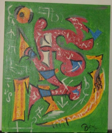 Peinture intitulée "Totem" par Bey, Œuvre d'art originale, Huile