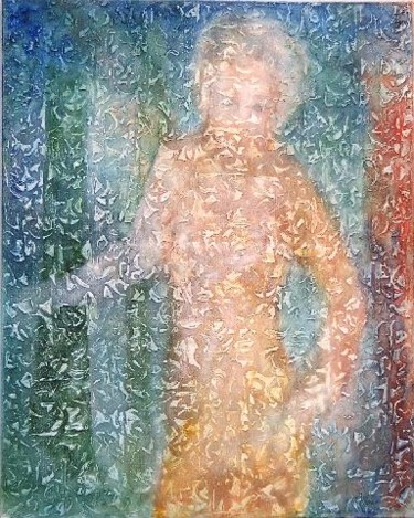 Painting titled "Une Femme et les Ar…" by Abol, Original Artwork, Other