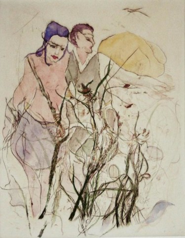 Malerei mit dem Titel ""Mémoire des rêves"…" von Abol, Original-Kunstwerk