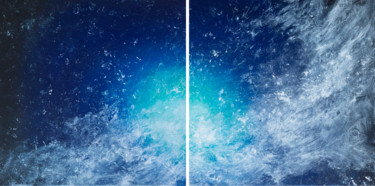 Painting titled "Blizzard. Diptych." by Natalia Bezpalchenko, Original Artwork, Acrylic Mounted on Wood Stretcher frame
