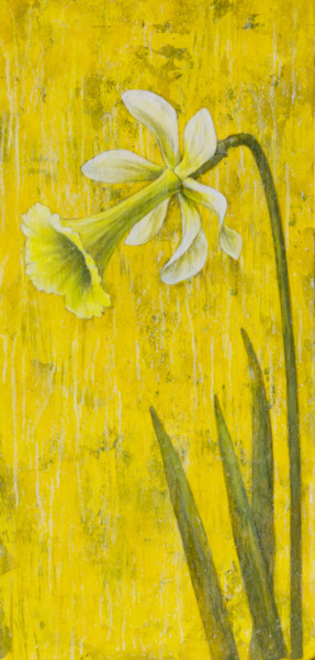 Painting titled "Narcissus." by Natalia Bezpalchenko, Original Artwork, Acrylic