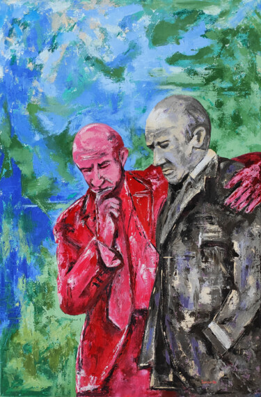 Pittura intitolato "Discource" da Igor Bezrodnov, Opera d'arte originale, Olio Montato su Telaio per barella in legno