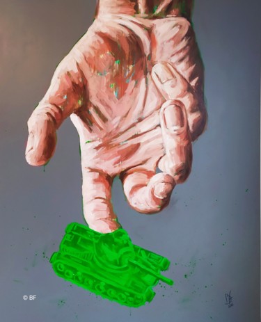 Peinture intitulée "Plastic War Grey Gr…" par Bf, Œuvre d'art originale, Acrylique