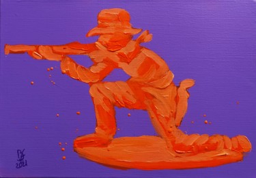 Peinture intitulée "Plastic cowboy oran…" par Bf, Œuvre d'art originale, Acrylique