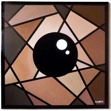 Peinture intitulée "Eye #1" par Baptiste Gamus, Œuvre d'art originale, Acrylique
