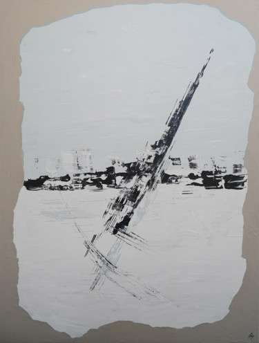 Peinture intitulée "Vue sur la Marina" par Bg Créations, Œuvre d'art originale, Acrylique Monté sur Châssis en bois