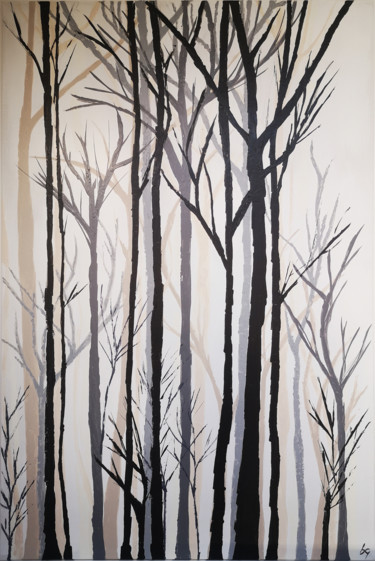 제목이 "Orée"인 미술작품 Bg Créations로, 원작, 아크릴 나무 들것 프레임에 장착됨