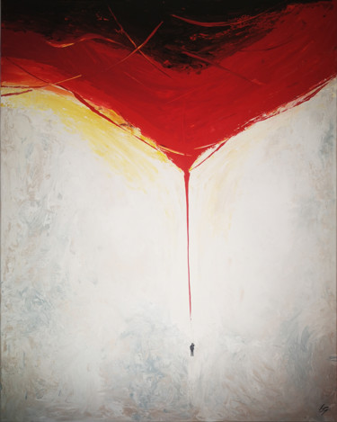 Malarstwo zatytułowany „Téléportation” autorstwa Bg Créations, Oryginalna praca, Akryl Zamontowany na Drewniana rama noszy