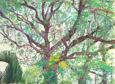 Painting titled "Vagator Magic Tree" by Bhagvati Nath, Original Artwork