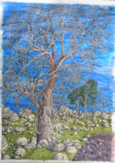 Malarstwo zatytułowany „Tree Dance” autorstwa Bhagvati Nath, Oryginalna praca, Inny