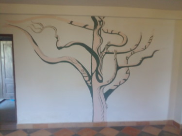 Painting titled "Apple Tree Mural" by Bhagvati Nath, Original Artwork, Other
