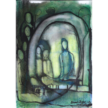 Рисунок под названием "Abode | Symptoms of…" - Bharat Thakur, Подлинное произведение искусства, Пастель