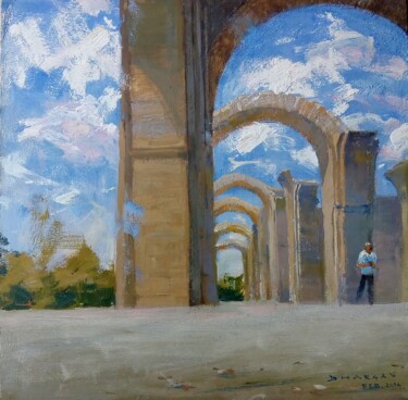 Painting titled "Arches, Barakaman…" by Bhargavkumar Kulkarni, Original Artwork, Gouache