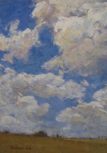 Painting titled "Above Horizon 1" by Bhargavkumar Kulkarni, Original Artwork, Gouache