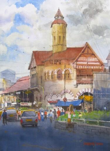 Pintura intitulada "Crawford Market, Mu…" por Bhargavkumar Kulkarni, Obras de arte originais, Aquarela
