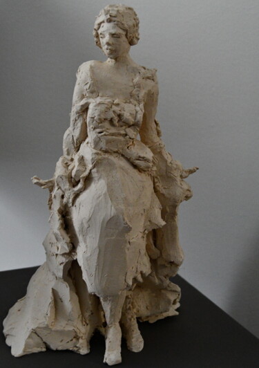 Sculptuur getiteld "Mademoiselle sort" door Bhyest, Origineel Kunstwerk, Terra cotta