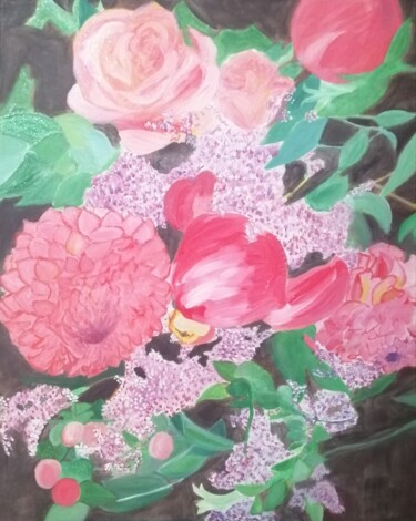 Painting titled "Bloom" by Bianca Loren, Original Artwork, Oil