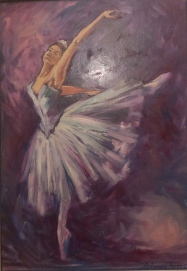 Painting titled "Ballerina" by Bianca Broos, Original Artwork, Oil