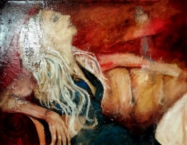 Painting titled "Une amie artiste." by Robert Blanchette, Original Artwork, Oil