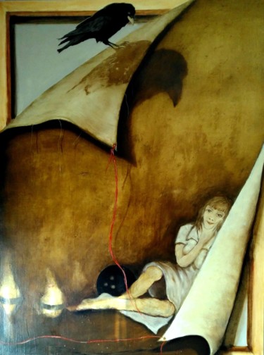 Ζωγραφική με τίτλο "La quilleuse." από Robert Blanchette, Αυθεντικά έργα τέχνης, Λάδι