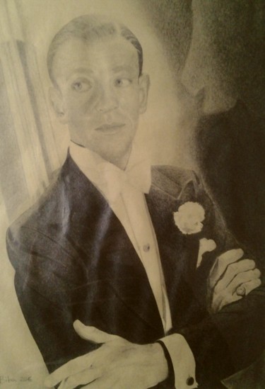 Σχέδιο με τίτλο "Fred Astaire" από Biba, Αυθεντικά έργα τέχνης, Μολύβι