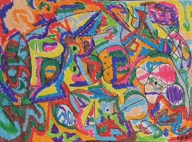 Dessin intitulée "4" par Bibara, Œuvre d'art originale, Crayon