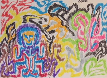 Dessin intitulée "Puissance" par Bibara, Œuvre d'art originale, Crayon