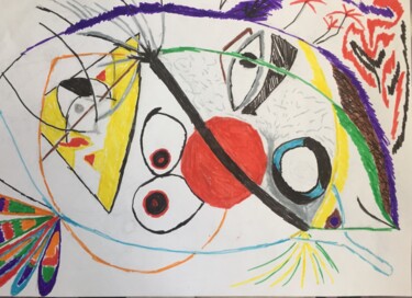 Dessin intitulée "Ojoss" par Bibara, Œuvre d'art originale, Crayon