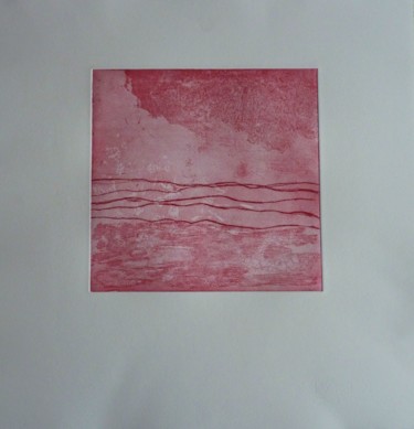Prenten & gravures getiteld "Horizons rouges" door Brigitte Bibard-Guillon, Origineel Kunstwerk, Ets