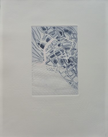 Printmaking titled "Itinéraire 6" by Brigitte Bibard-Guillon, Original Artwork, Engraving