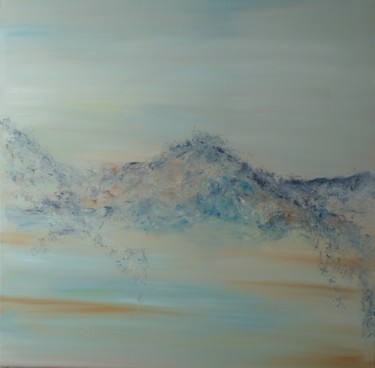 Painting titled "Evanescence" by Brigitte Bibard-Guillon, Original Artwork, Oil Mounted on Wood Stretcher frame