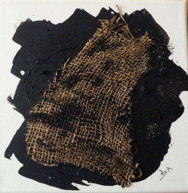 Schilderij getiteld "Marée noire 5" door Brigitte Bibard-Guillon, Origineel Kunstwerk, Olie