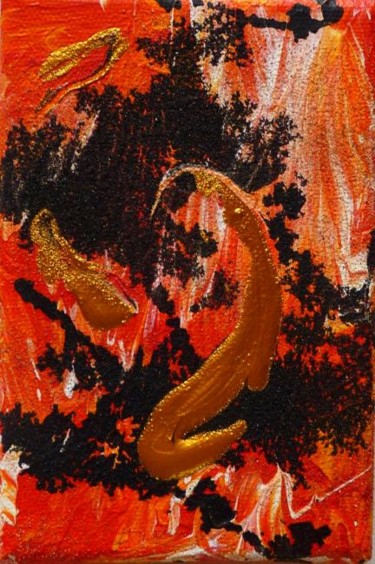 Painting titled "Signe 01" by Brigitte Bibard-Guillon, Original Artwork, Oil