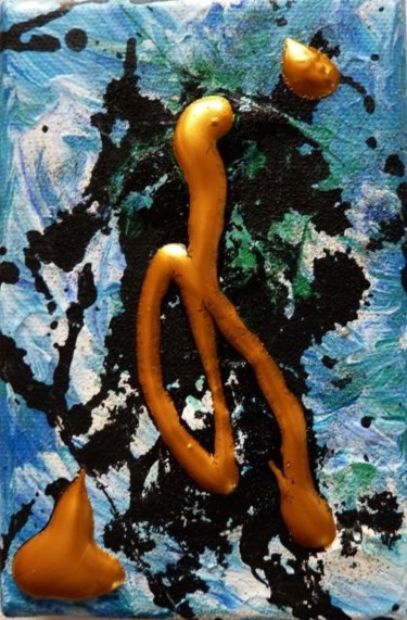 Painting titled "Signe 10" by Brigitte Bibard-Guillon, Original Artwork, Acrylic