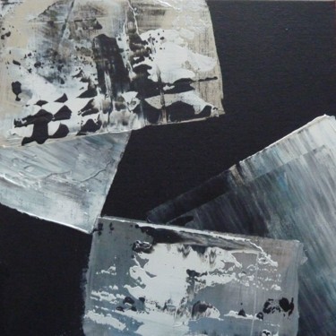 Malerei mit dem Titel "composition en noir…" von Brigitte Bibard-Guillon, Original-Kunstwerk, Acryl