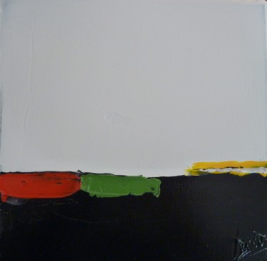 Schilderij getiteld "carré blanc 1" door Brigitte Bibard-Guillon, Origineel Kunstwerk, Acryl