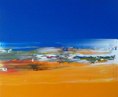 Peinture intitulée "paysage d'été" par Brigitte Bibard-Guillon, Œuvre d'art originale, Acrylique