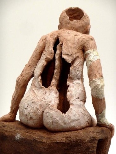 Sculpture intitulée "fêlure" par Bibi Blanchet, Œuvre d'art originale
