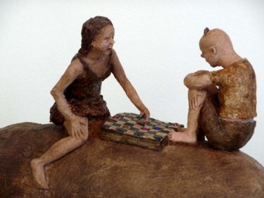 Sculpture intitulée "Pig Mama" par Bibi Blanchet, Œuvre d'art originale, Terre cuite