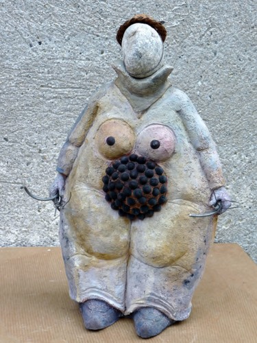 Sculpture intitulée "fagotte" par Bibi Blanchet, Œuvre d'art originale, Techniques mixtes