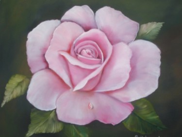 Peinture intitulée "tender rose" par B Arfaoui, Œuvre d'art originale, Huile