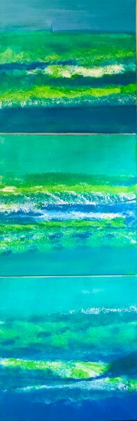 Peinture intitulée "Green landscape" par Pia Bidoli, Œuvre d'art originale, Acrylique