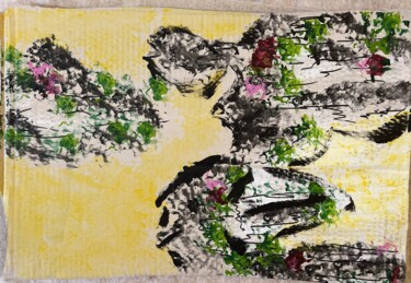 Malerei mit dem Titel "Landscape 5/7" von Bientot, Original-Kunstwerk, Acryl