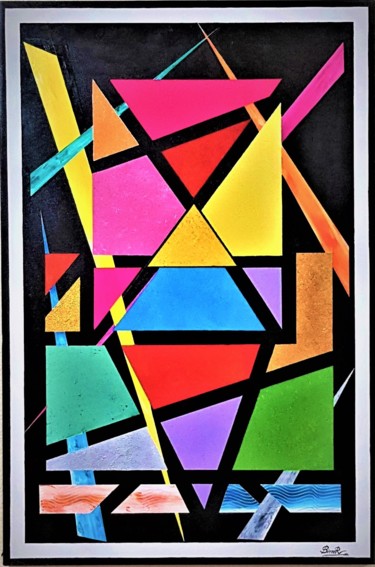 Peinture intitulée "INTERSECCIONES I" par Bittor, Œuvre d'art originale, Acrylique