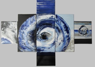 Peinture intitulée "oeil-cyclone.jpg" par Veronique Chupin, Œuvre d'art originale, Acrylique
